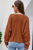 Momentlover V-Neck Center Seam Sweater
