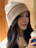 Momentlover Split-Joint Solid Color Knitted Hats