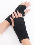 momentlover Simple 9 Colors Jacquard Knitting Gloves