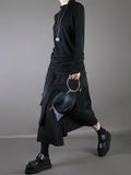 Momentlover Plain Multi-Layer Cropped Skirt
