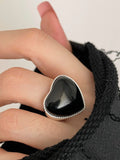 Momentlover Heart Shape Adjustable Rings Accessories