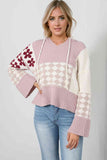 Momentlover Color Block Hooded Sweater
