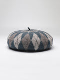 Momentlover Vintage Wool Contrast Color Beret Hat