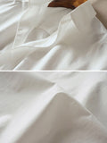 momentlover Casual Short Sleeves Loose Solid Color Lapel Collar Blouses&Shirts Tops