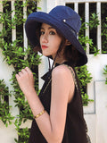Momentlover Casual Solid Sun-Protection Large Wide Brim Bucket Hat