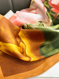 Momentlover Floral Printed Square Scarfs&Hats