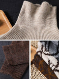Momentlover Original Print High-Neck Knitting Sweater