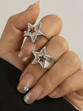 Normcore Adjustable Hollow Star Shape Rings Accessories