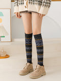 momentlover Casual Keep Warm Contrast Color Leg Warmers Accessories