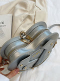 Momentlover Zipper Split-Joint Heart Shape Handbags Crossbody Bags Bags