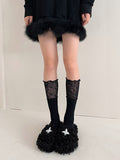 momentlover Leisure Fashion Split-Joint Lace Socks Accessories