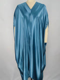 Momentlover Solid Color Short Sleeves Plus Size Deep V-Neck Maxi Dresses