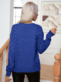 Momentlover Round Neck Drop Shoulder Sweater