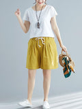 Momentlover Loose Solid Wide Leg Pants