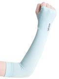 momentlover Ice Silk Sun Protection Solid Color Sleevelet