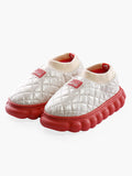 Momentlover Warm Indoor Non-Slip Waterproof Soft Sole Padded Flat Shoes