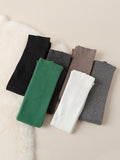 momentlover Casual Keep Warm Solid Color Leg Warmers Accessories