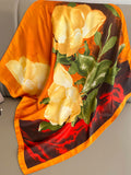 Momentlover Floral Printed Square Scarfs&Hats