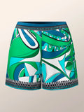 momentlover Bohemia Loose Printed Cover-Up + Shorts Two Pieces Set