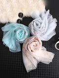 Momentlover Artistic Retro Floral Printed Sun-Protection Silk Scarf