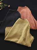 Momentlover Vintage Loose Round-Neck Batwing Sleeves T-Shirt