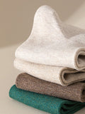 momentlover Solid Color Pleated Socks