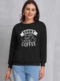 Momentlover Letter Graphic Round Neck Sweatshirt