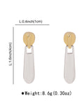 Geometric Solid Color Drop Earrings