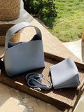 Momentlover Split-Joint Solid Color Handbags Bags