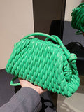Momentlover Solid Color Pleated Handbags Crossbody Bags Bags