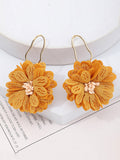 Momentlover Flower Shape Drop Earrings