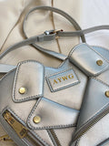 Momentlover Zipper Split-Joint Heart Shape Handbags Crossbody Bags Bags