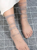 momentlover Diamond-Encrusted Perspective Mesh Star Stocking
