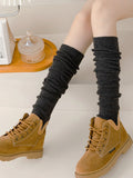 momentlover Casual Keep Warm Solid Color Leg Warmers Accessories