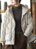 Momentlover Original Solid Hooded Cotton-Padded Coat