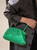 Momentlover Solid Color Pleated Handbags Crossbody Bags Bags