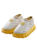 Momentlover Warm Indoor Non-Slip Waterproof Soft Sole Padded Flat Shoes