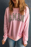Momentlover Round Neck Dropped Shoulder AMEN Graphic Sweatshirt