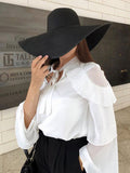 Momentlover Simple Casual Vacation 10 Colors Wide Brim Hat