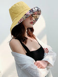 Momentlover Original Solid&Printing Reversible Foldable Sun-Protection Bucket Hat