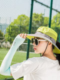 momentlover Ice Silk Sun Protection Solid Color Sleevelet