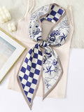 Momentlover Printed Plaid Scarf Hair Band