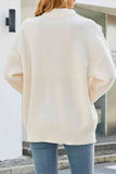 Momentlover Cable-Knit Round Neck Long Sleeve Sweater
