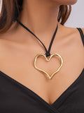 Momentlover Hollow Heart Shape Necklaces Accessories