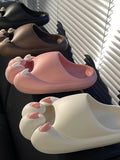 Momentlover Cat Paw Shape Hollow Slippers