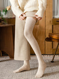momentlover Casual Skinny Solid Color Stockings Accessories