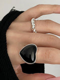 Momentlover Heart Shape Adjustable Rings Accessories