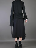Momentlover Plain Multi-Layer Cropped Skirt