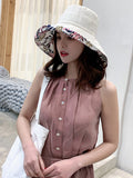 Momentlover Original Solid&Printing Reversible Foldable Sun-Protection Bucket Hat