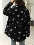 Long Sleeves Loose Fringed Pleated Split-Joint Lapel Outerwear